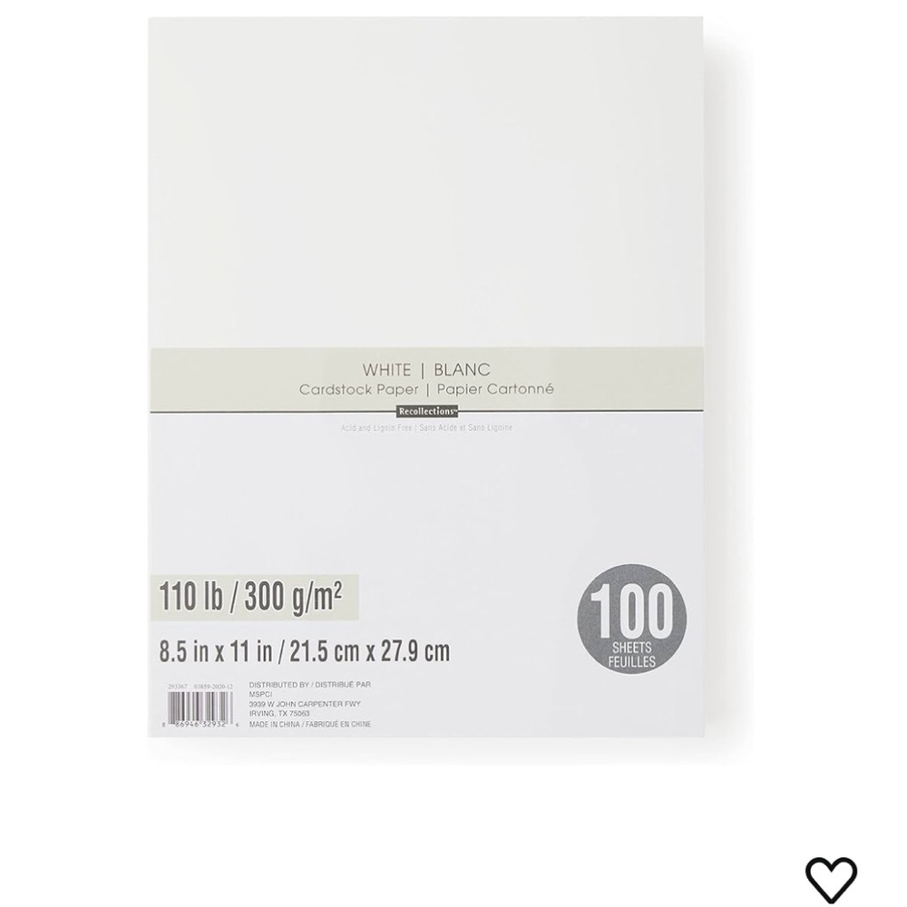 Recollections | Cardstock Paper | 8.5” x 11” Cards rock Paper